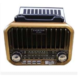 Everton RT-685 Şarjlı,Solarlı Nostaljik Radyo ( Bluetooth-USB-SD-FM)
