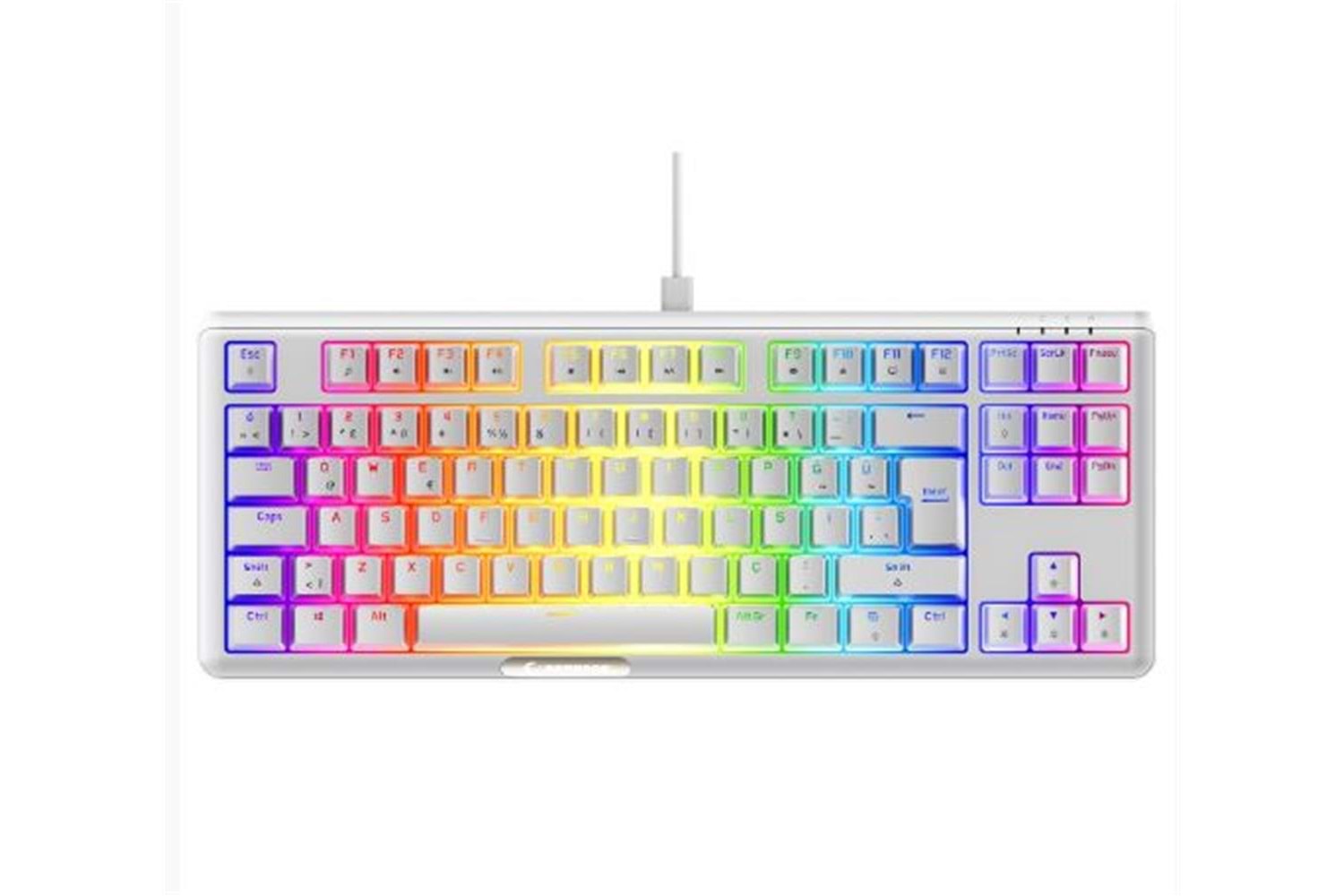 Rampage CLAW Beyaz RED SWITCH Mekanik Gaming Oyuncu Klavye Rainbow TKL