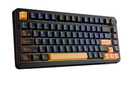 Rampage Quell Siyah Hot Swap 2.4G + BT Wireless RGB Gasket Oil Switch Türkçe Q PBT Mekanik Klavye