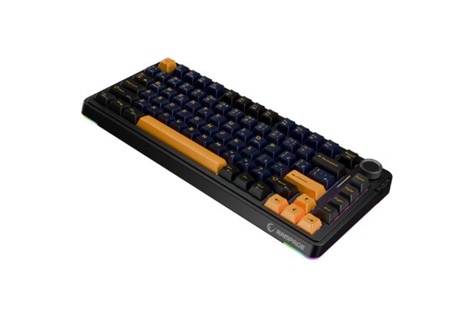 Rampage Quell Siyah Hot Swap 2.4G + BT Wireless RGB Gasket Oil Switch Türkçe Q PBT Mekanik Klavye