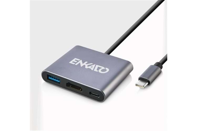 ENKADO EKD-TP43 TYPCE-C TO 3 İN1 HDMI +PD +USB 3,0 ADAPTÖR