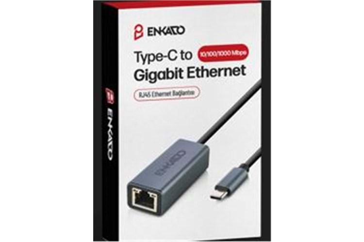 ENKADO EKD-TP45 TYPE-C USB 3,1 TO 10-100-1000 GİGABİT ETHERNET ADAPTÖR