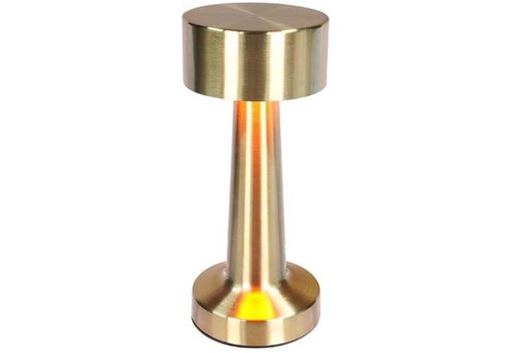 S-link SL-M9066 Aurora 1800mAh Batarya 60 Lümen Gold 3 Renk Işıklı Dokunmatik Dekoratif Masa Lambası