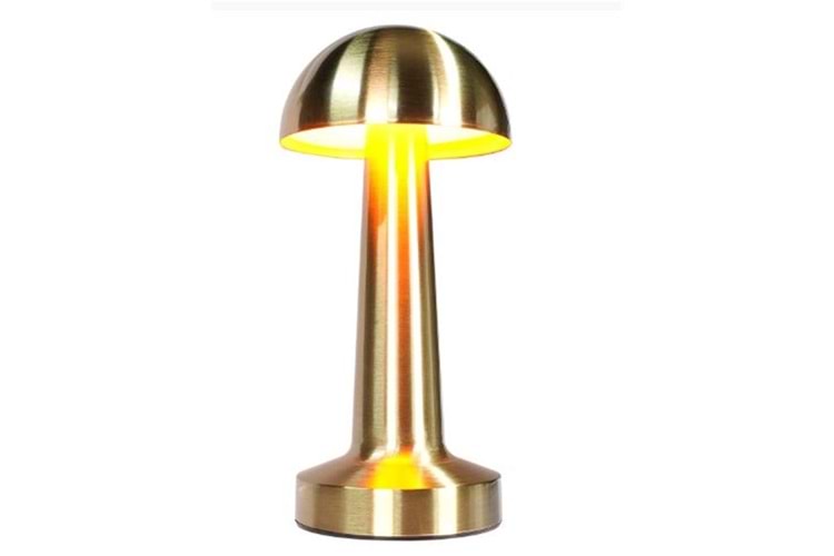 S-link SL-M9065 Lyra 1800mAh Batarya 60 Lümen Gold 3 Renk Işıklı Dokunmatik Dekoratif Masa Lambası