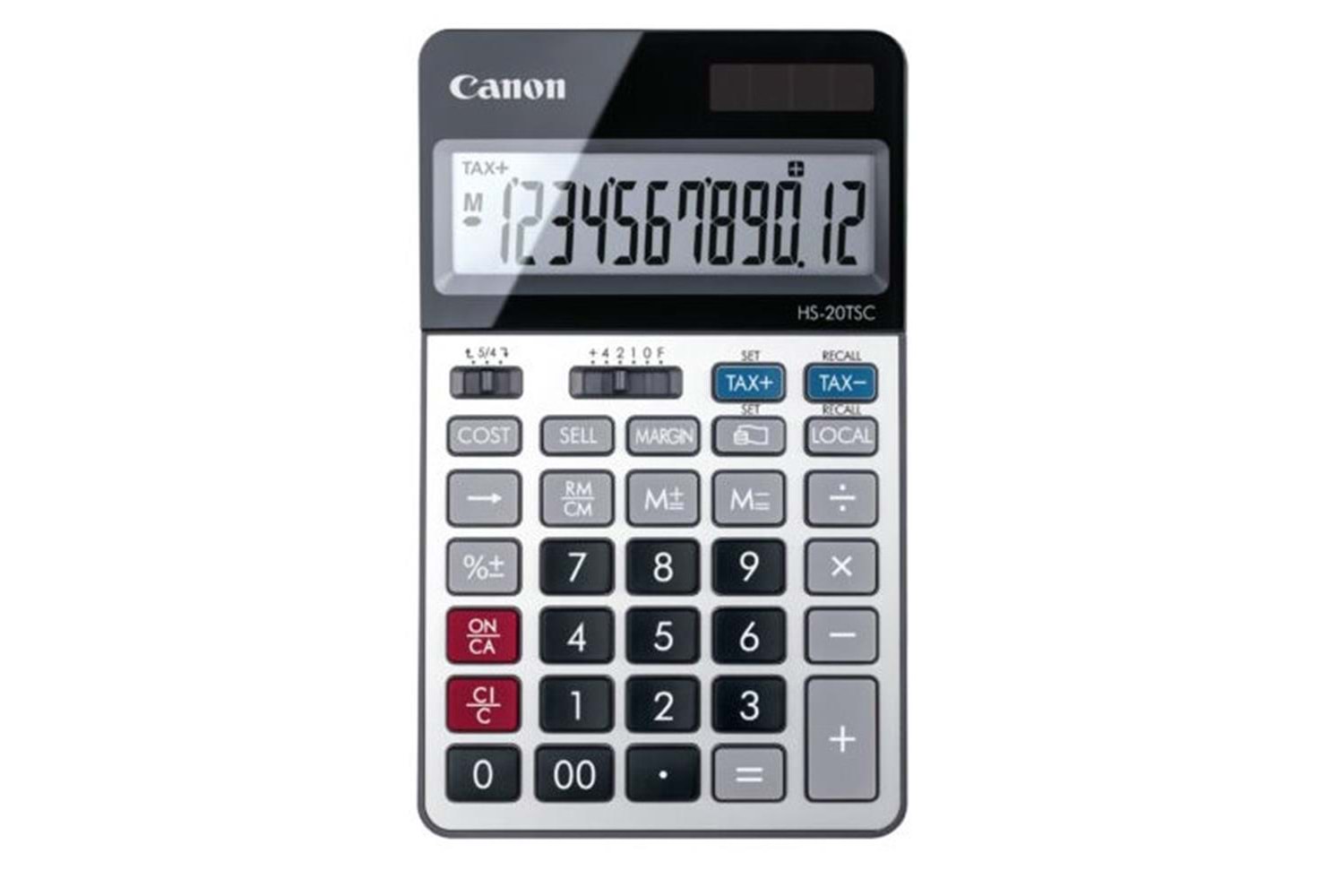 Canon HS-20 TSC 12 Hane Metal Kasa Masa Üstü Hesap Makinesi