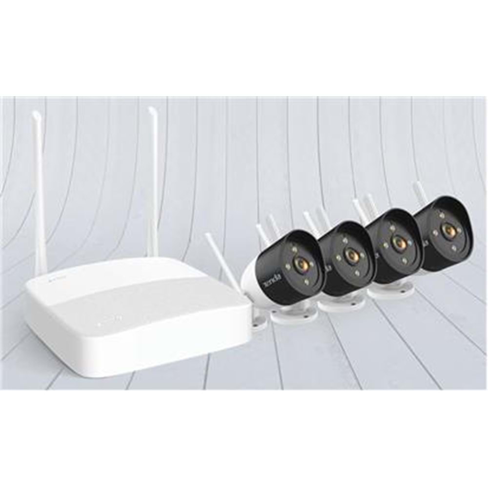Tenda K4W-3TC 4 Kanal NVR Kayıt Cİhazı + 4 Adet Outdor Ip Wifi Bullet Kamera Set