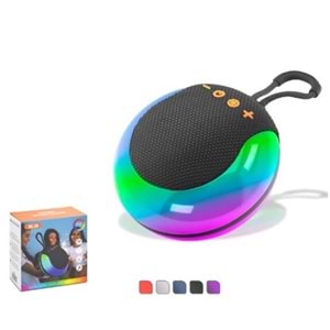 HADRON BS26 Mini Bluetooth Hoparlör FM RGB 12 x 6 x 12.3 cm