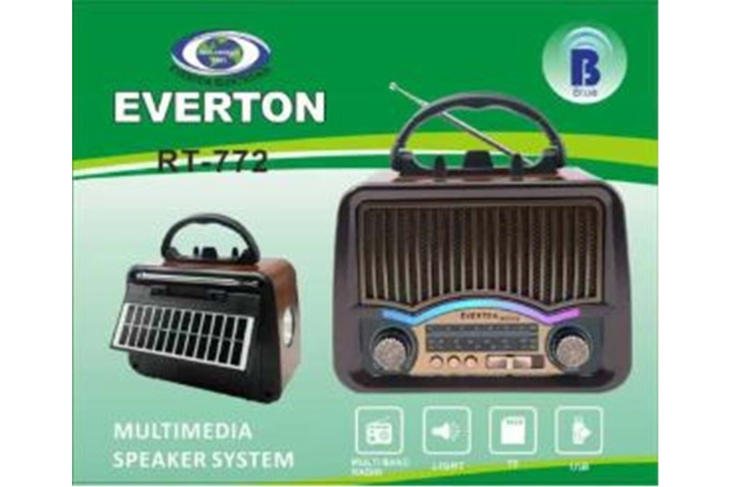Everton RT-772 Bluetooth Usb-Micro Sd Nostaljik Radyo