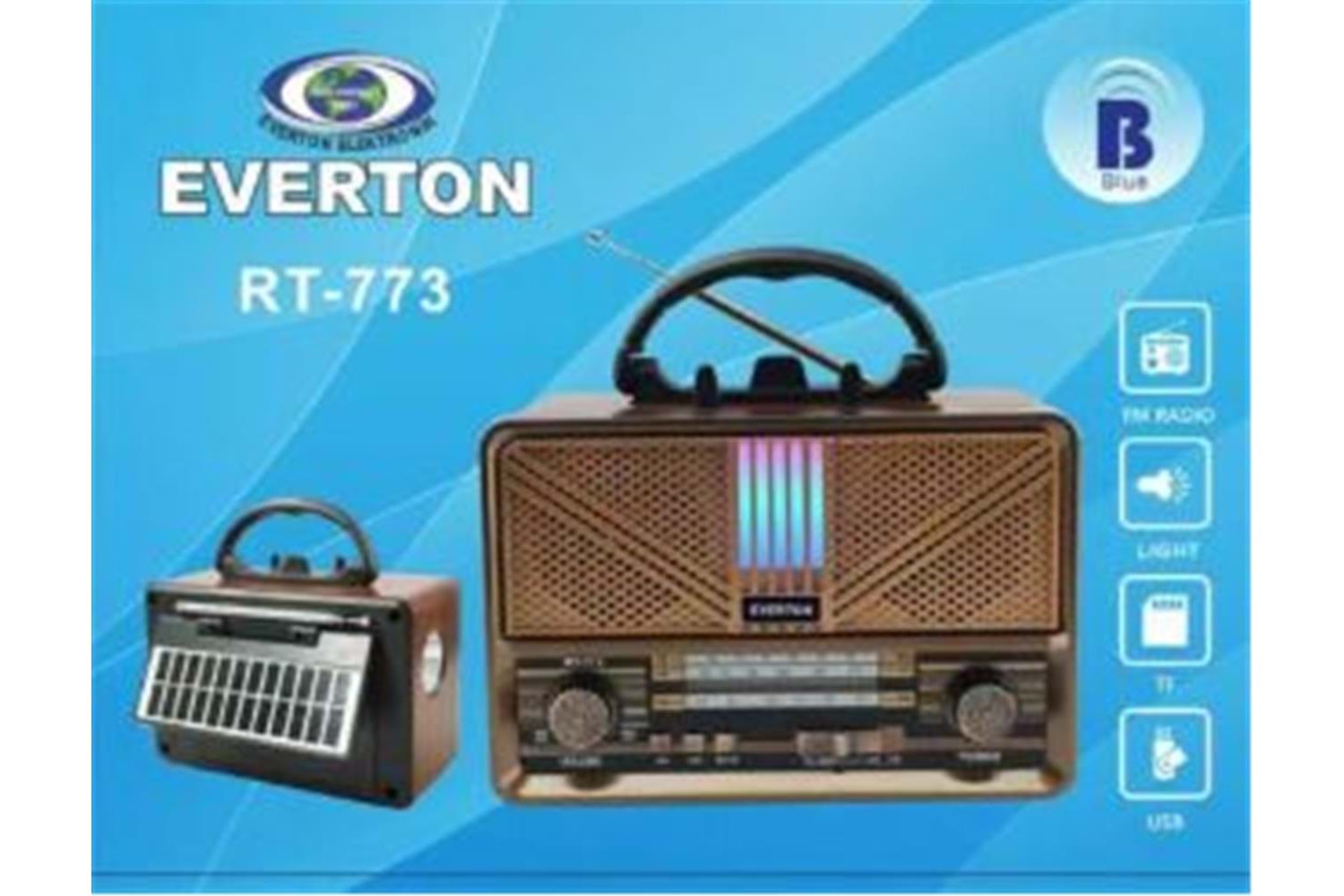 Everton RT-773 Bluetooth Usb-Micro Sd Solarlı Nostaljik Radyo