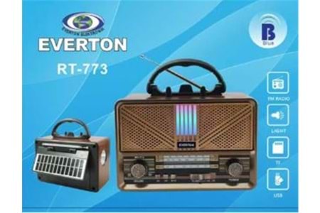 Everton RT-773 Bluetooth Usb-Micro Sd Solarlı Nostaljik Radyo