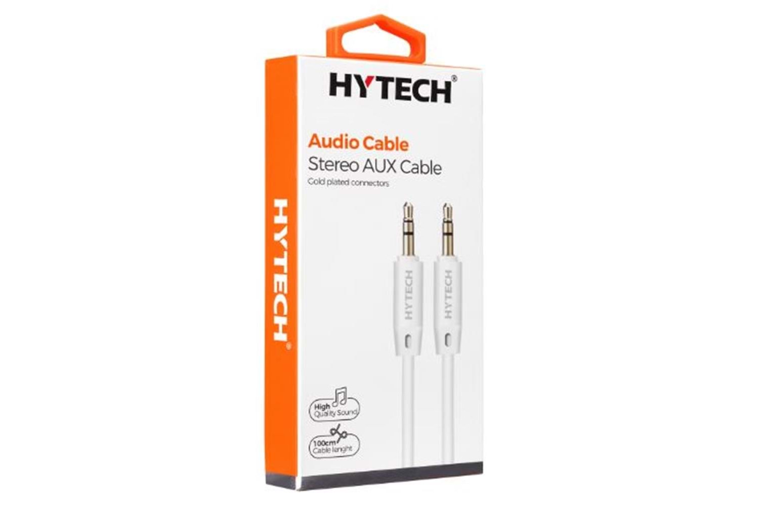 Hytech HY-X70 1m Beyaz 3.5mm Stereo Ses Kablosu