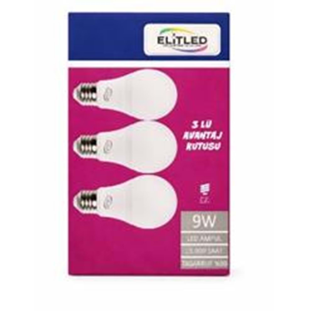 ELİTLED 9W 3LÜ SET AVANTAJ KUTU
