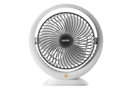 Asonic AFN25 Beyaz-Siyah Type-C Masaüstü Usb Fan