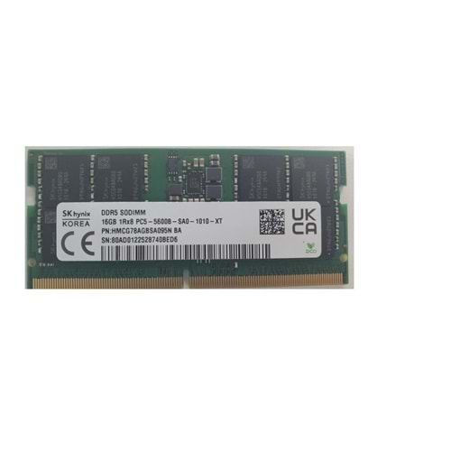 SK Hynix Sk-Hynix HMCG78AGBSA095N 16GB Ddr5 5600MT CL46 262 Pin Sodımm, 1.1V Notebook Ram Bellek