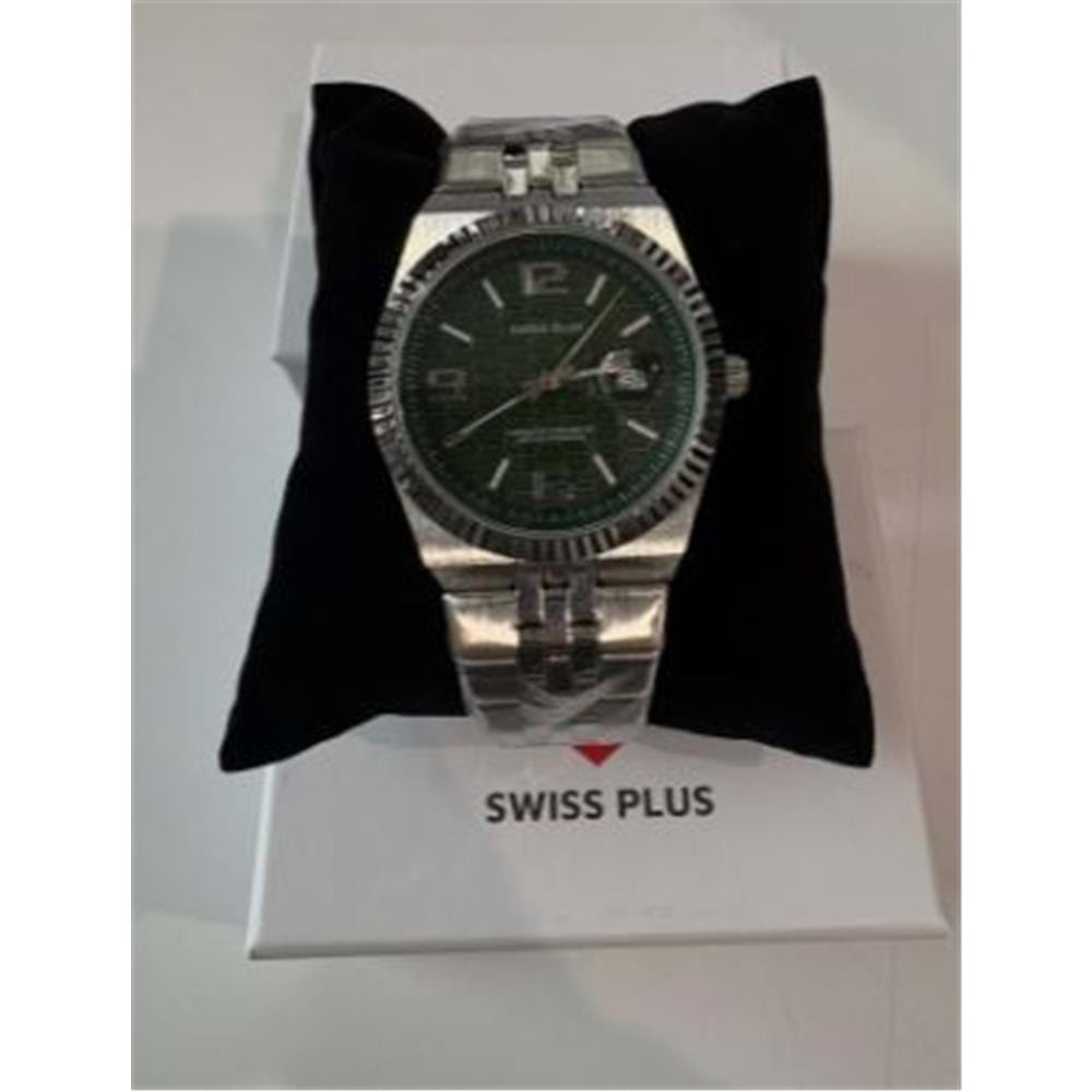 Swiss Plus Man Watch Premium Seri Model-2ST3442AGS Green-Silver