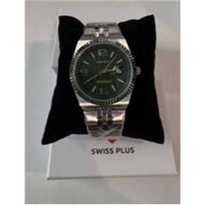 Swiss Plus Man Watch Premium Seri Model-2ST3442AGS Green-Silver