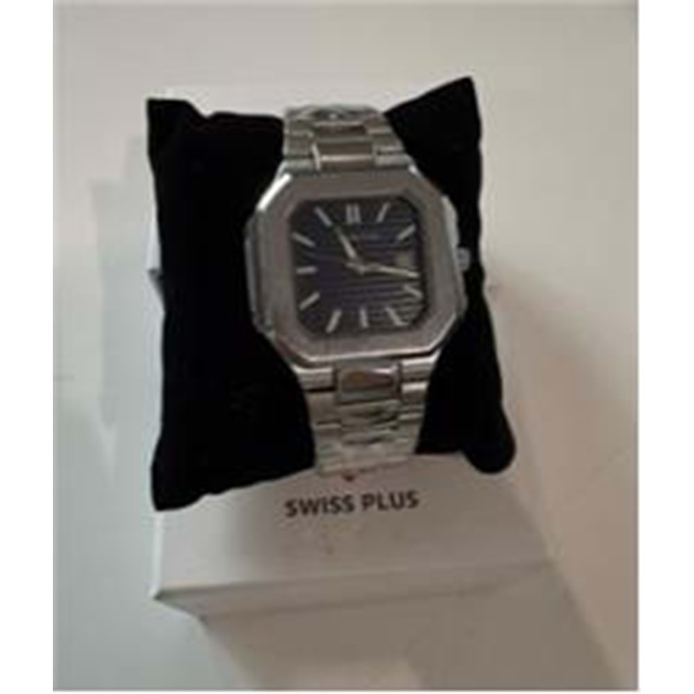 Swiss Plus Man Watch Premium Seri Model-5 RS23146 Blue-Silver