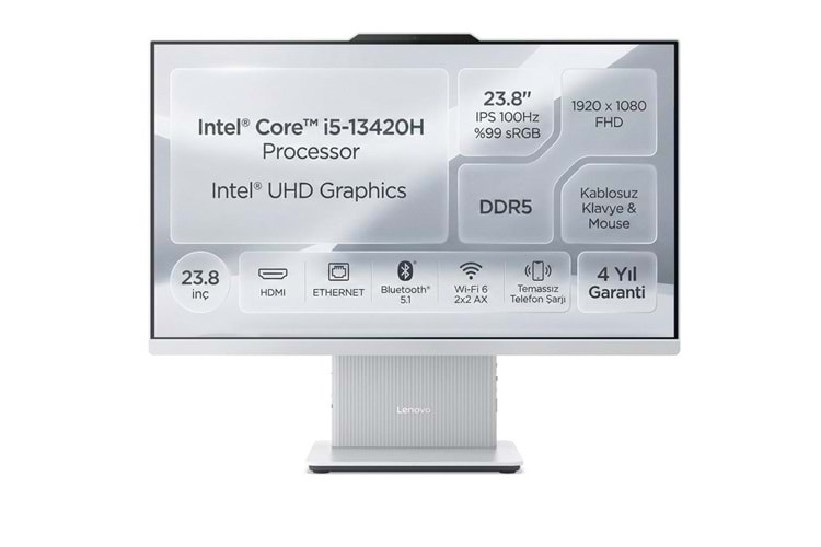 Lenovo Ideacentre 24IRH9 F0HN0054TR I5-13420H 16GB 512GB SSD 23.8