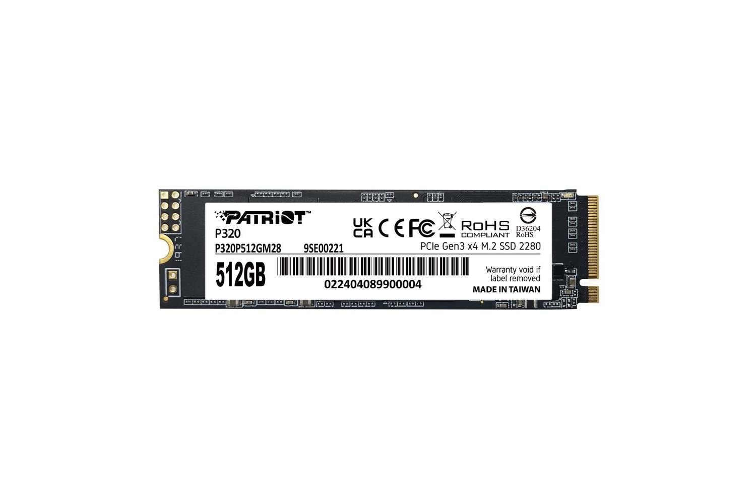 Patriot 512GB P320 3000-2200MB-s NVMe M.2 SSD (P320P512GM28) Ssd Disk