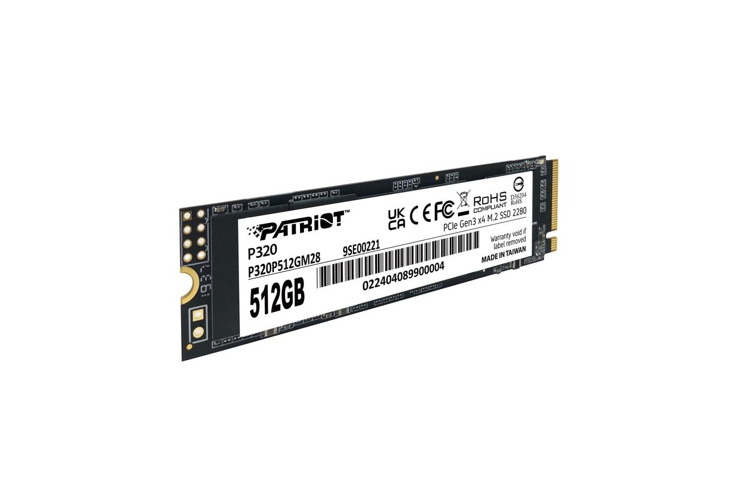 Patriot 512GB P320 3000-2200MB-s NVMe M.2 SSD (P320P512GM28) Ssd Disk