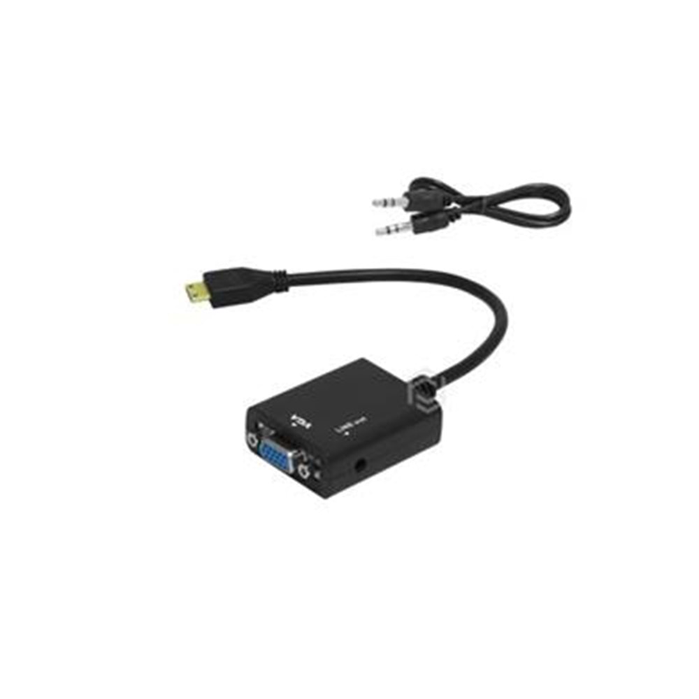 Frisby FA-6672C Mini HDMI - VGA ve SES Aktif Dijital Analog Dönüştürücü (1080p)
