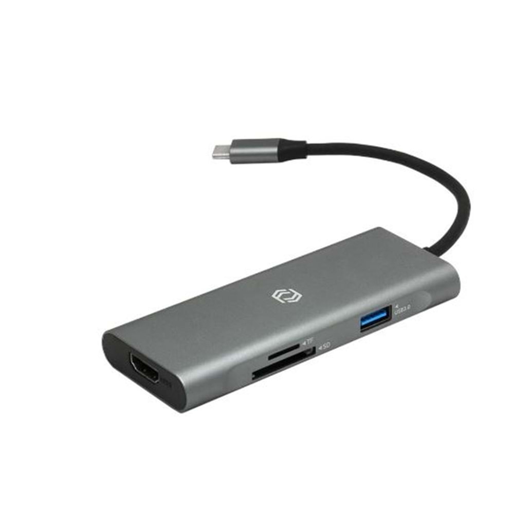 Frisby FA-7712TC USB Type-C™ Hub (HDMI + 3 x USB 3.0 + SD-TF + PD Şarj)