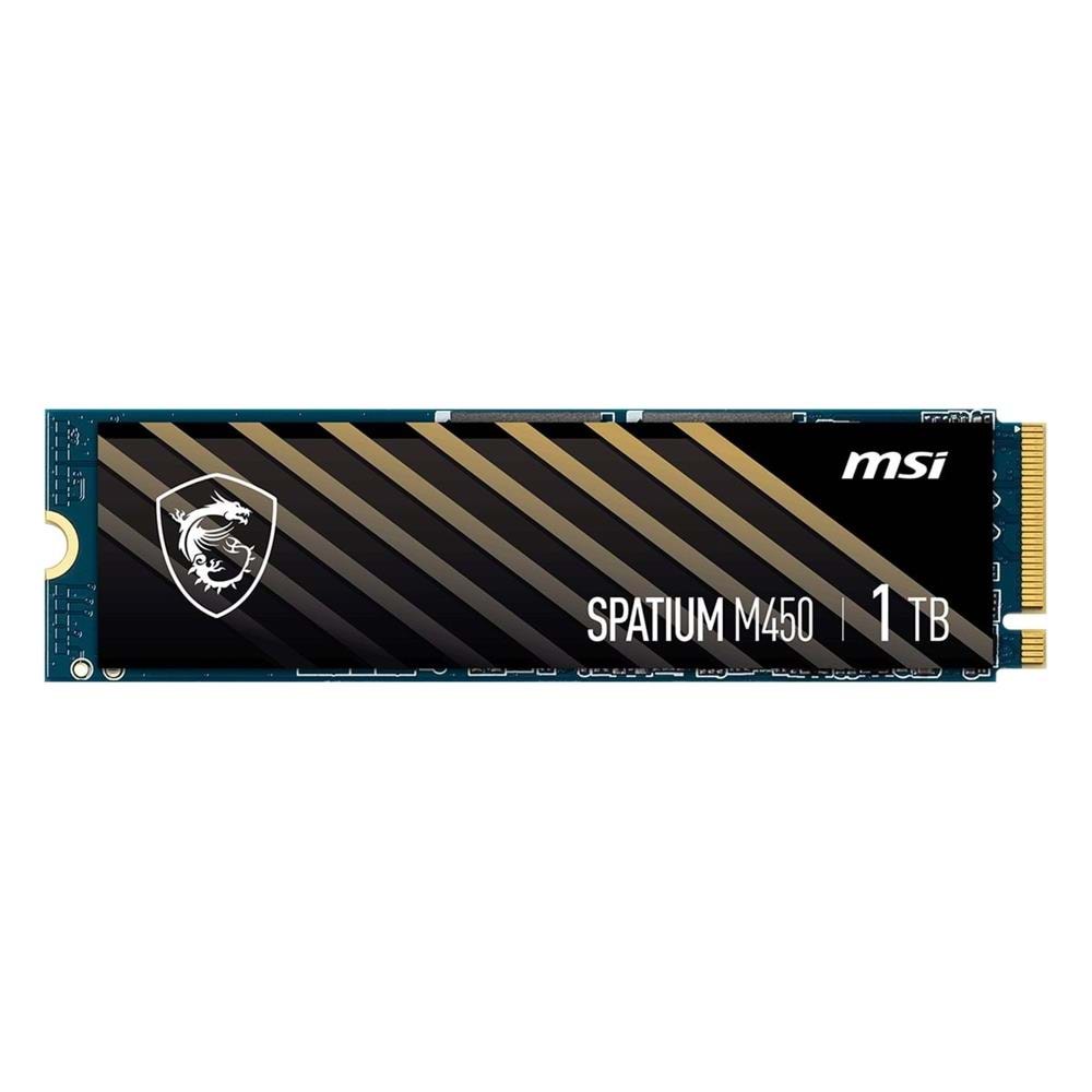 Msi 1TB Spatium M450 V1 NVMe PCIe Gen4 x4 Okuma 3400MB – Yazma 2400MB M.2 SSD Disk