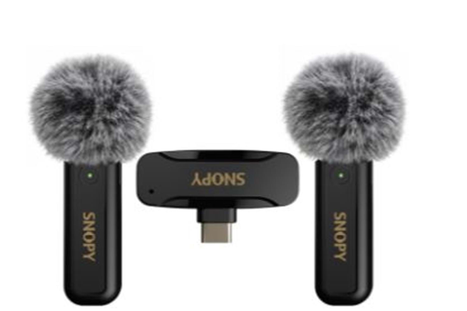 Snopy SN-MW80 Siyah 2 Mikrofonlu Kablosuz Type-c Yaka Mikrofonu