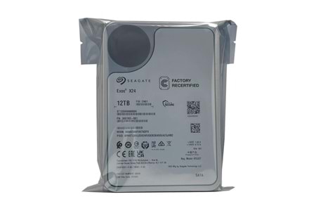 Seagate 12TB Exos X24 ST12000NM000H 7200RPM 3.5in SATA 6.0Gb-s Enterprise Harddisk (İthalat)