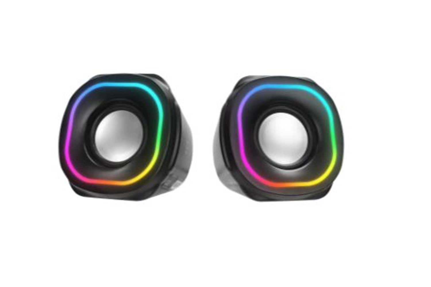 Mikado MD-180 2.0 3W-2 Siyah RGB Aydınlatmalı USB + 3.5mm USB 5V Speaker Hoparlör