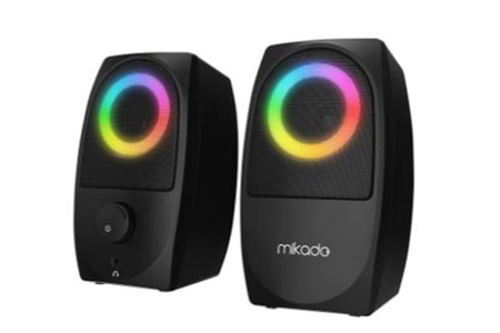 Mikado MD-90R 2.0 5W - 2 Siyah Bluetooth RGB 2.0 Gaming Speaker