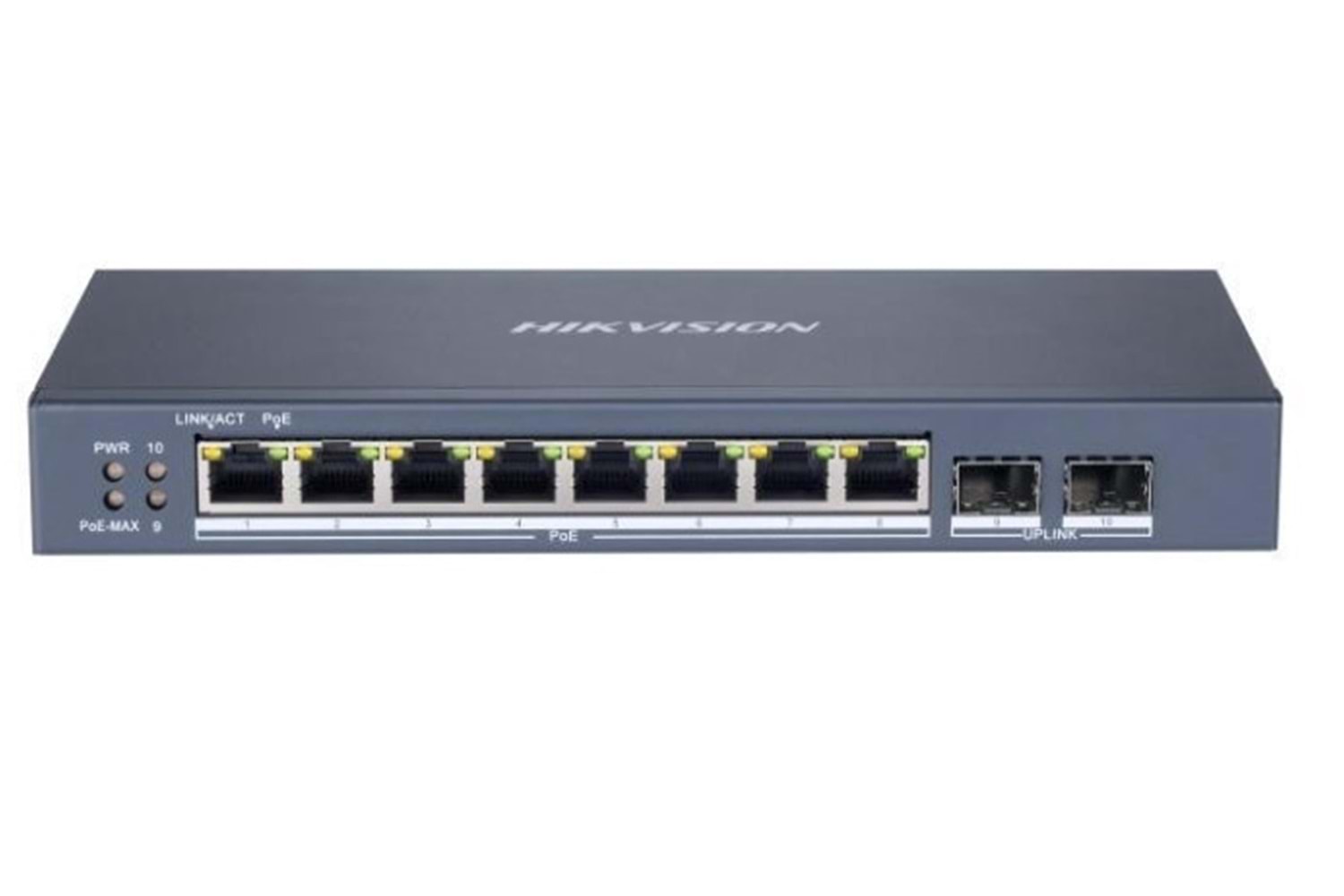 Hikvision DS-3E1510P-SI 8 Port 10-100-1000 Mbps Gigabit Akıllı Yönetilebilir PoE Switch