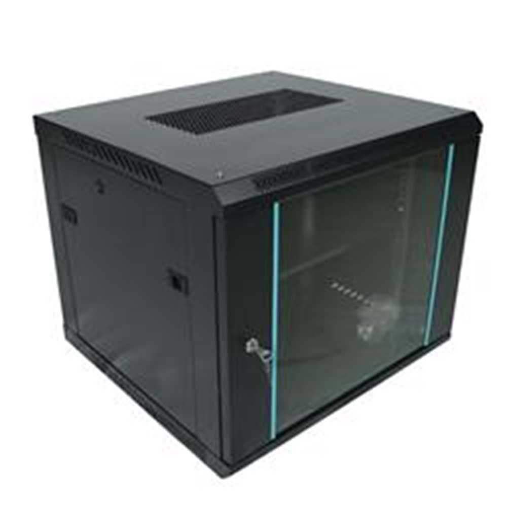 Racksan MT-6609S 9U Duvar Tipi Kabinet (500-600-600) Raf+Fan+Priz
