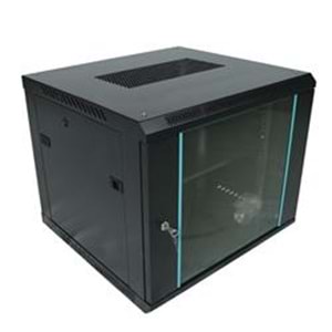 Racksan MT-6609S 9U Duvar Tipi Kabinet (500-600-600) Raf+Fan+Priz
