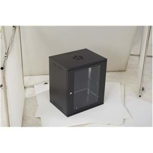 Racksan SE-6412S 12U Duvar Tipi Kabinet (600-530-400) Raf+Fan+Priz