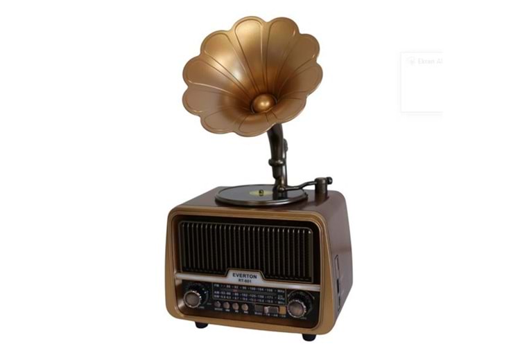 Everton Rt-601 Gramafonlu Bluetooth Fm-Usb-Tf-Aux Şarjlı Nostaljik Radyo