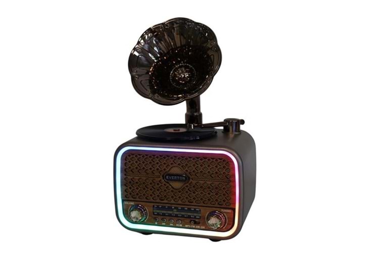 Everton Rt-709 Gramafonlu Bluetooth Fm-Usb-Tf-Aux Şarjlı Nostaljik Radyo