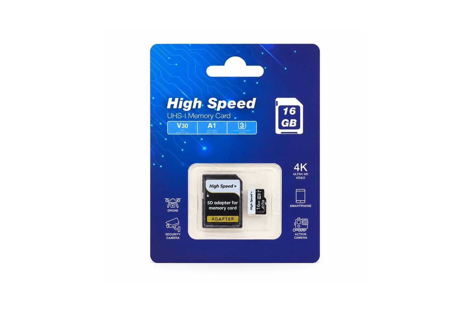 ELBA High Speed 16GB A1 V30 U3 Micro Hafıza Kartı Class10 
