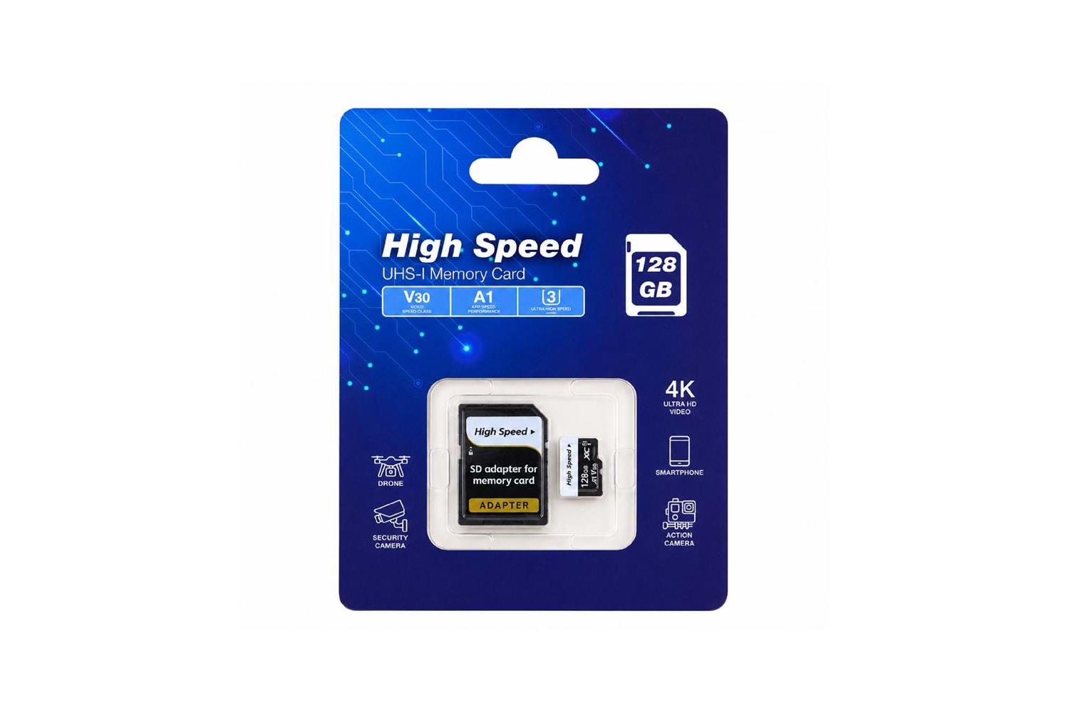 ELBA High Speed 128GB A1 V30 U3 Micro Hafıza Kartı Class10 