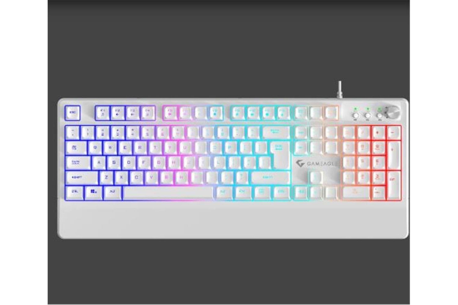 Gameagle GE2008 Frost Blade RGB Membran Beyaz Oyuncu Klavyesi