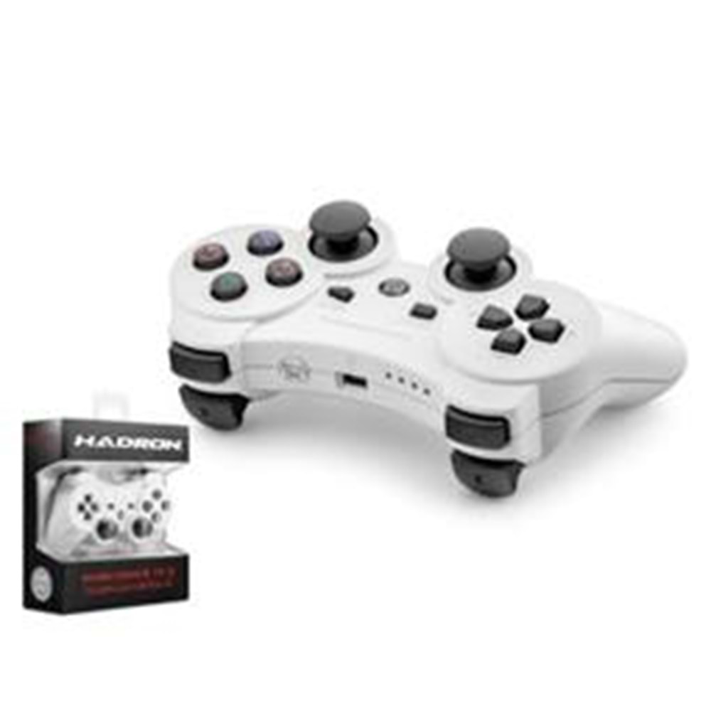 HADRON HD325B PS3 Uyumlu Kablosuz Bluetooth GamePad Oyun Kolu DoubleShock III - Beyaz