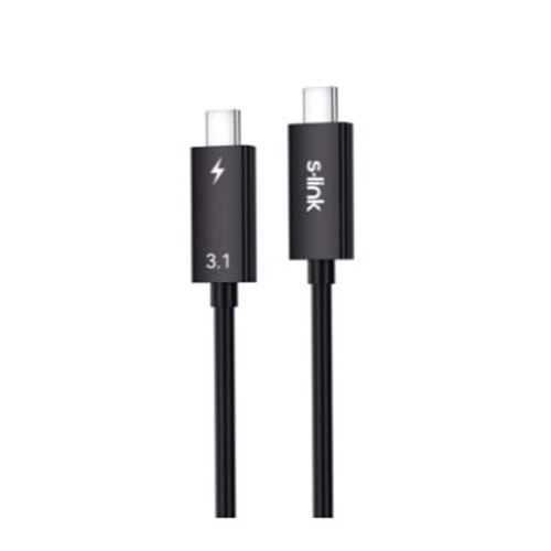 S-link SL-TC302 Thunderbolt 3.0 2m 4k 60Hz PD100W TypeC to TypeC 40Gbps Hızlı Data Kablosu