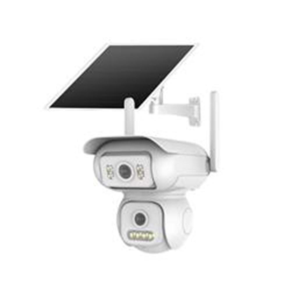 Joysee S2 6Mp AOR 4G 2x2.8mm Solar İki Kamera 4IR+4Led PTZ 