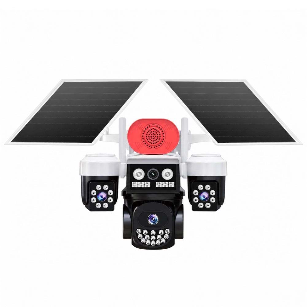 Joysee S3 9Mp AOR 4G 3.6mm+2x2.8mm 2 Solar Üç Kamera 19IR+18Led PTZ Kamera