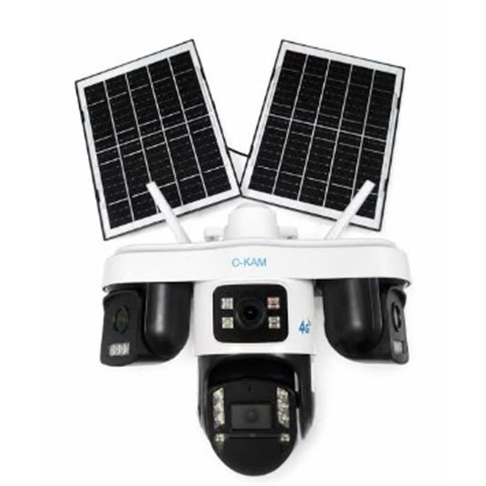 OKam O-KAM OK-S-337 Premium AOV 4G 4 Lens Solar Ptz Kamera 