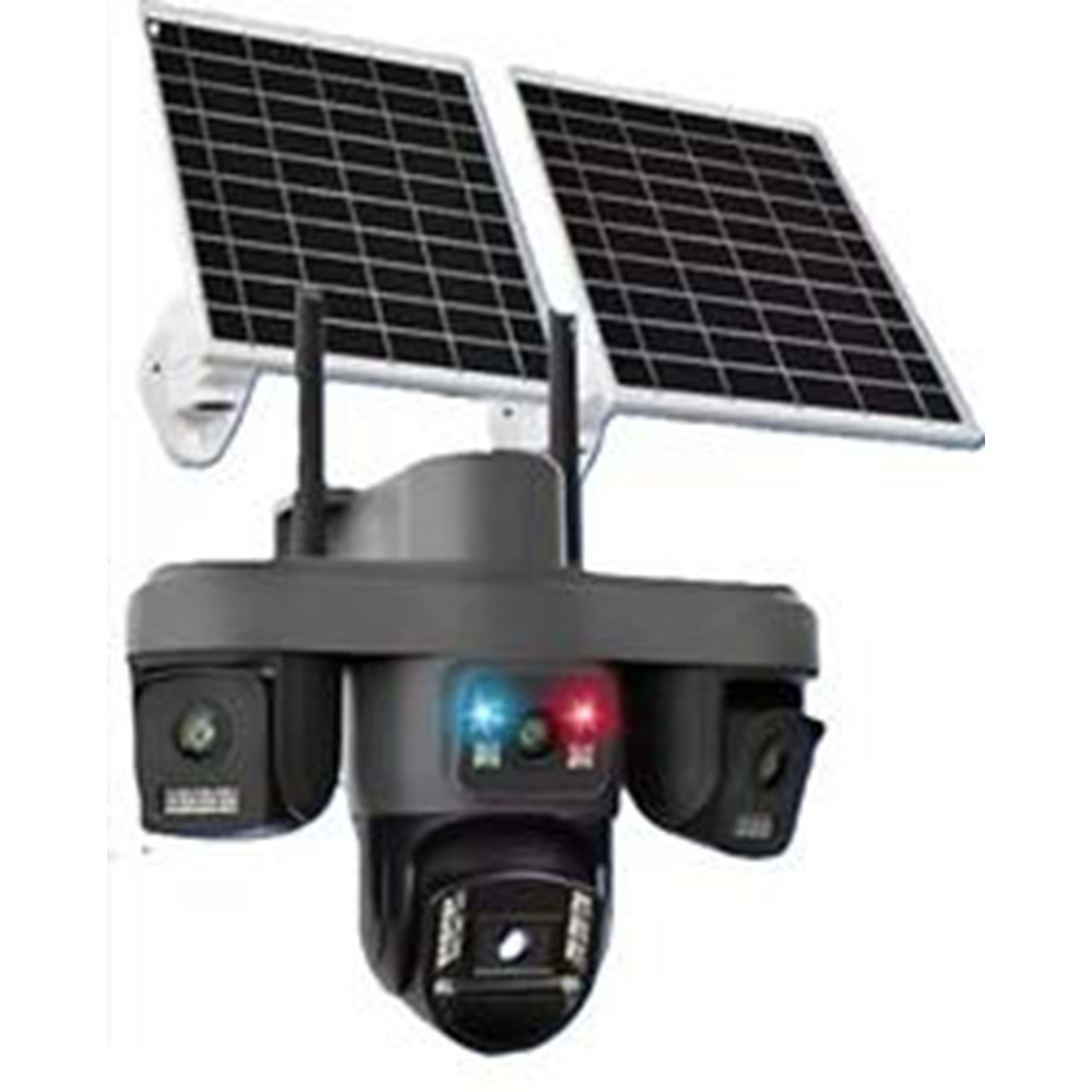 OKam O-KAM OK-S-335 Premium AOV 4G 4 Lens Solar Ptz Kamera 