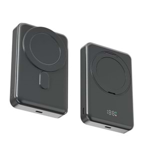 Snapron SNP-3025 PD 22.5W Hızlı Şarj Lcd Ekran Magsafe 10000 mAh Powerbank