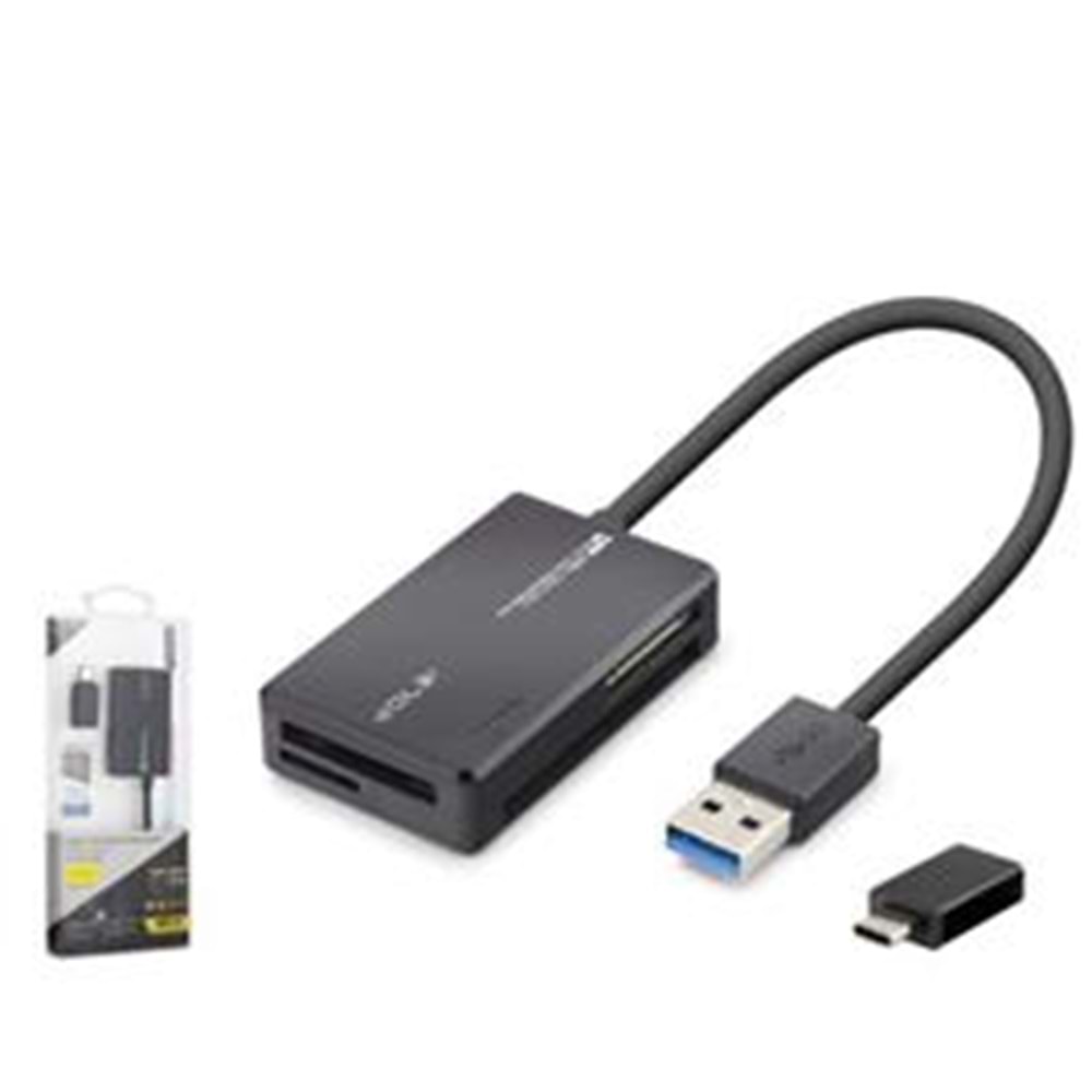 iETOP C313 USB Type-C 3.2 Gen1 All in One Kart Okuyucu CF SD MicroSD MS 5 Gbps Siyah