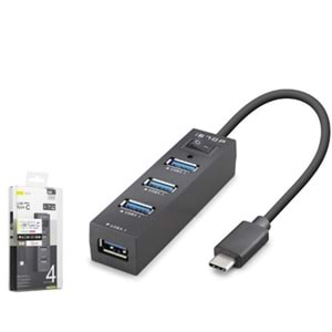 iETOP TU329 Type-C 3.1 Gen1 Anahtarlı Hub 4 Port 5 Gbps Siyah
