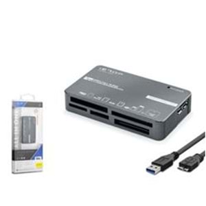 iETOP C308 USB 3.2 Gen1 All in One Kart Okuyucu CF SD MicroSD MS XD 5 Gbps Siyah
